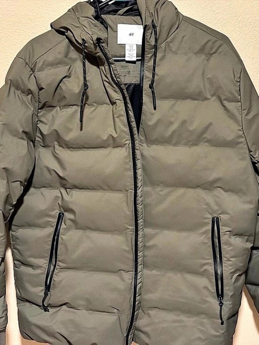 H&Medium Men's Puffer Jacket Green Size Medium